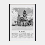 Managua Travel B&W Poster