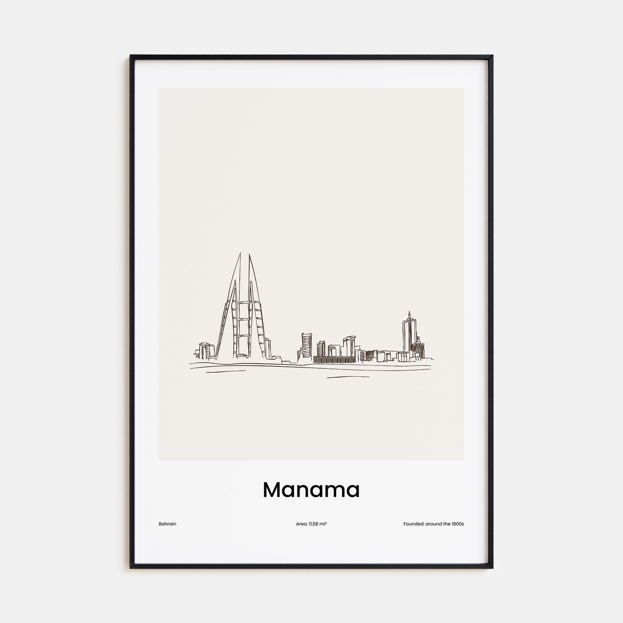 Manama Drawn Poster