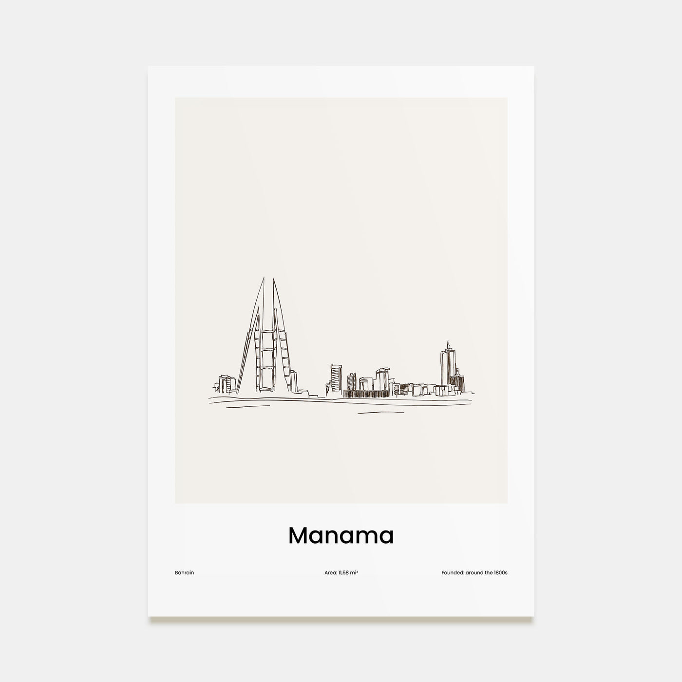 Manama Drawn Poster