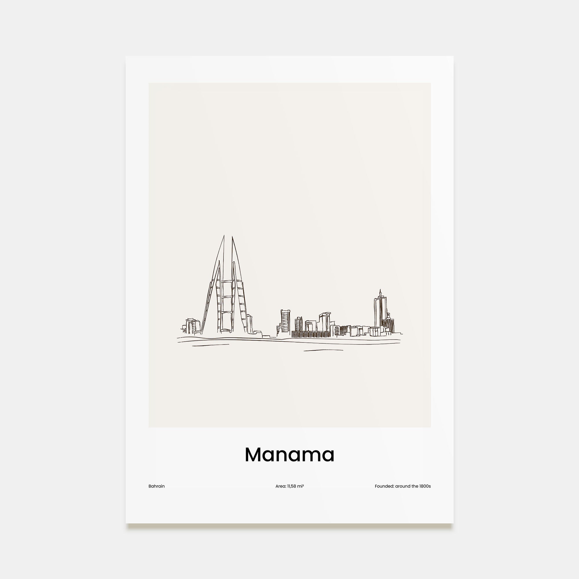 Manama Drawn Poster