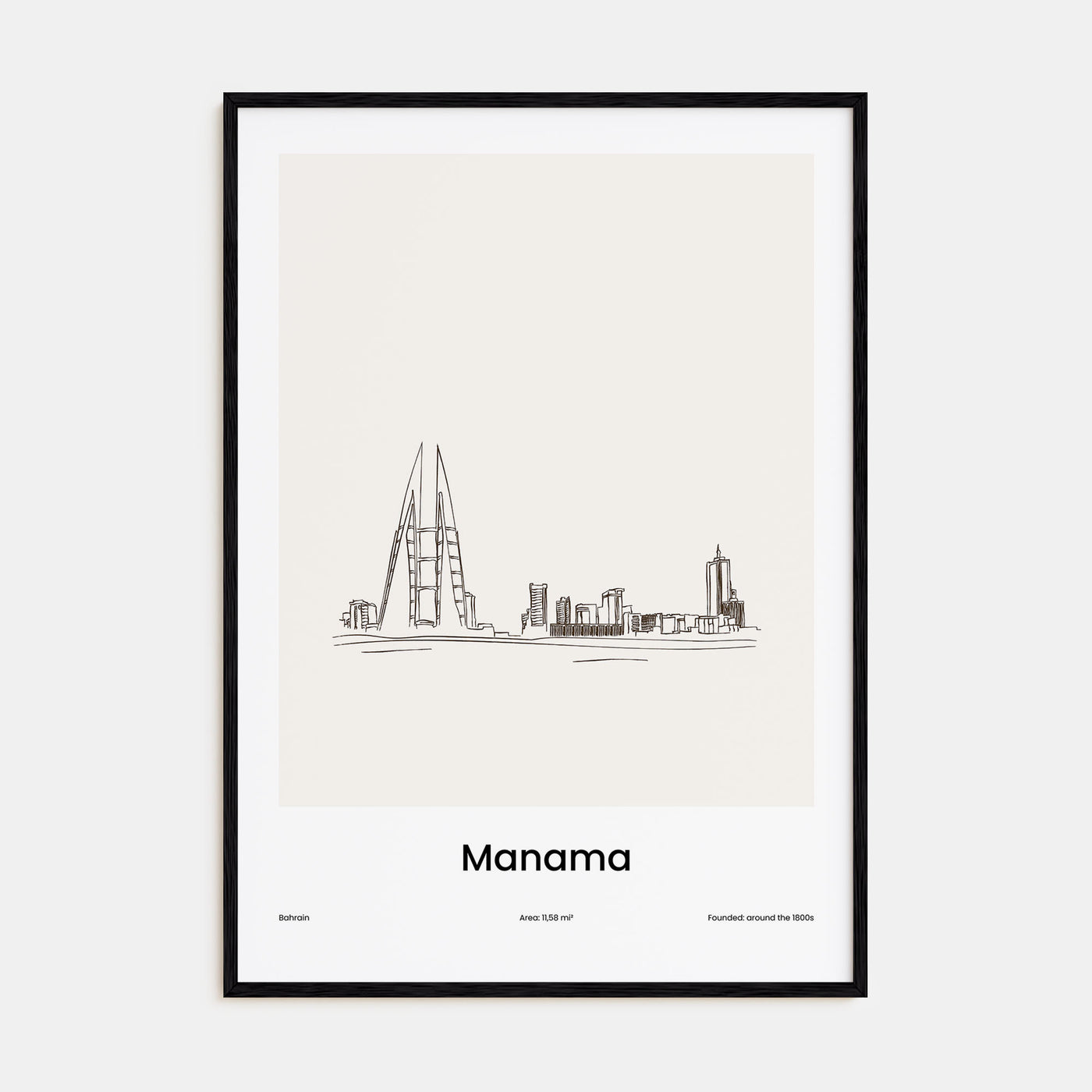 Manama Drawn Poster