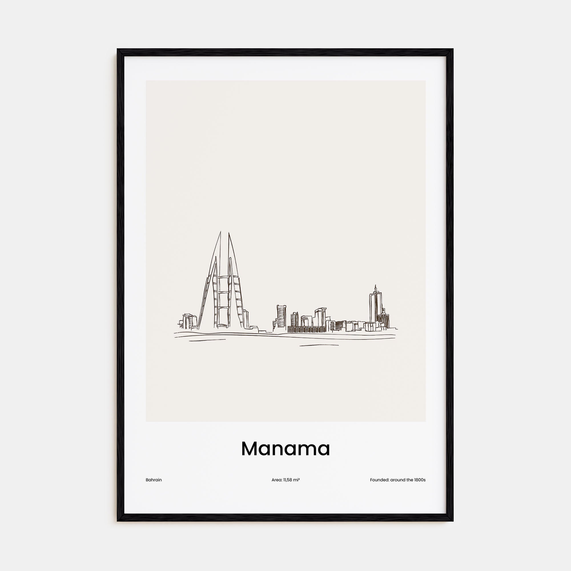 Manama Drawn Poster