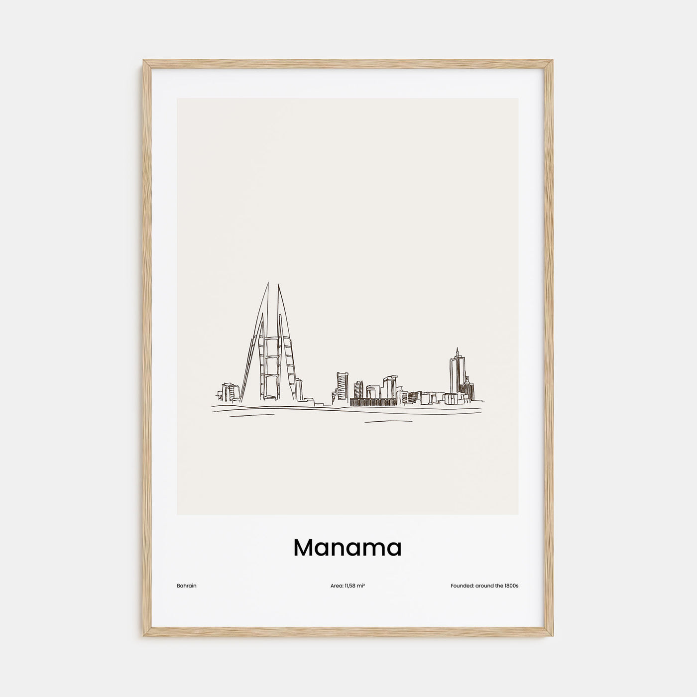 Manama Drawn Poster