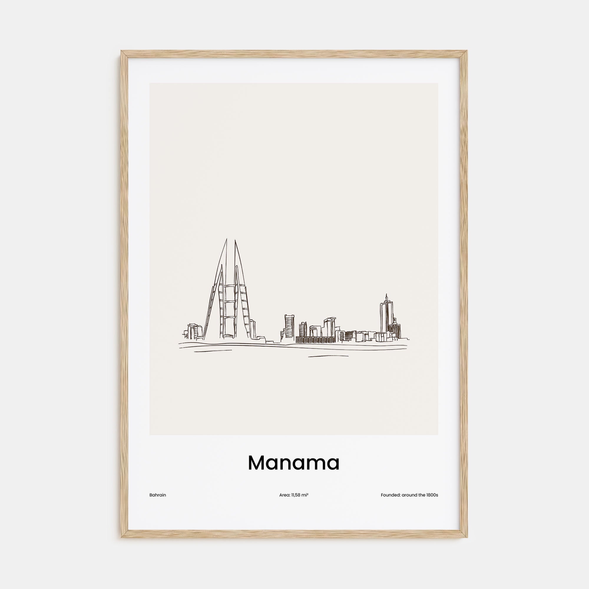 Manama Drawn Poster