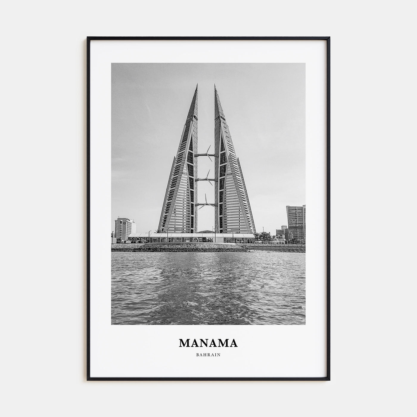 Manama Portrait B&W Poster