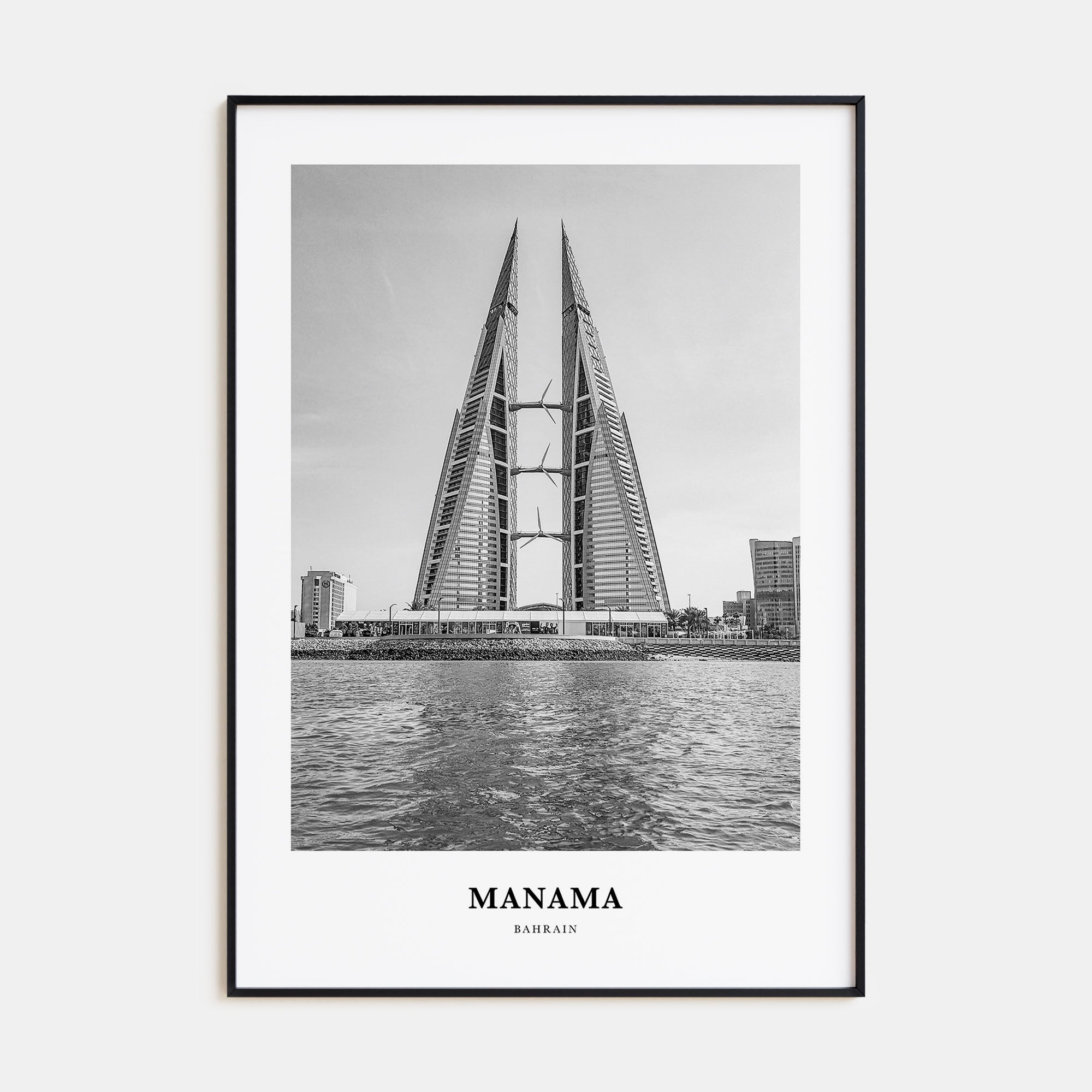 Manama Portrait B&W Poster