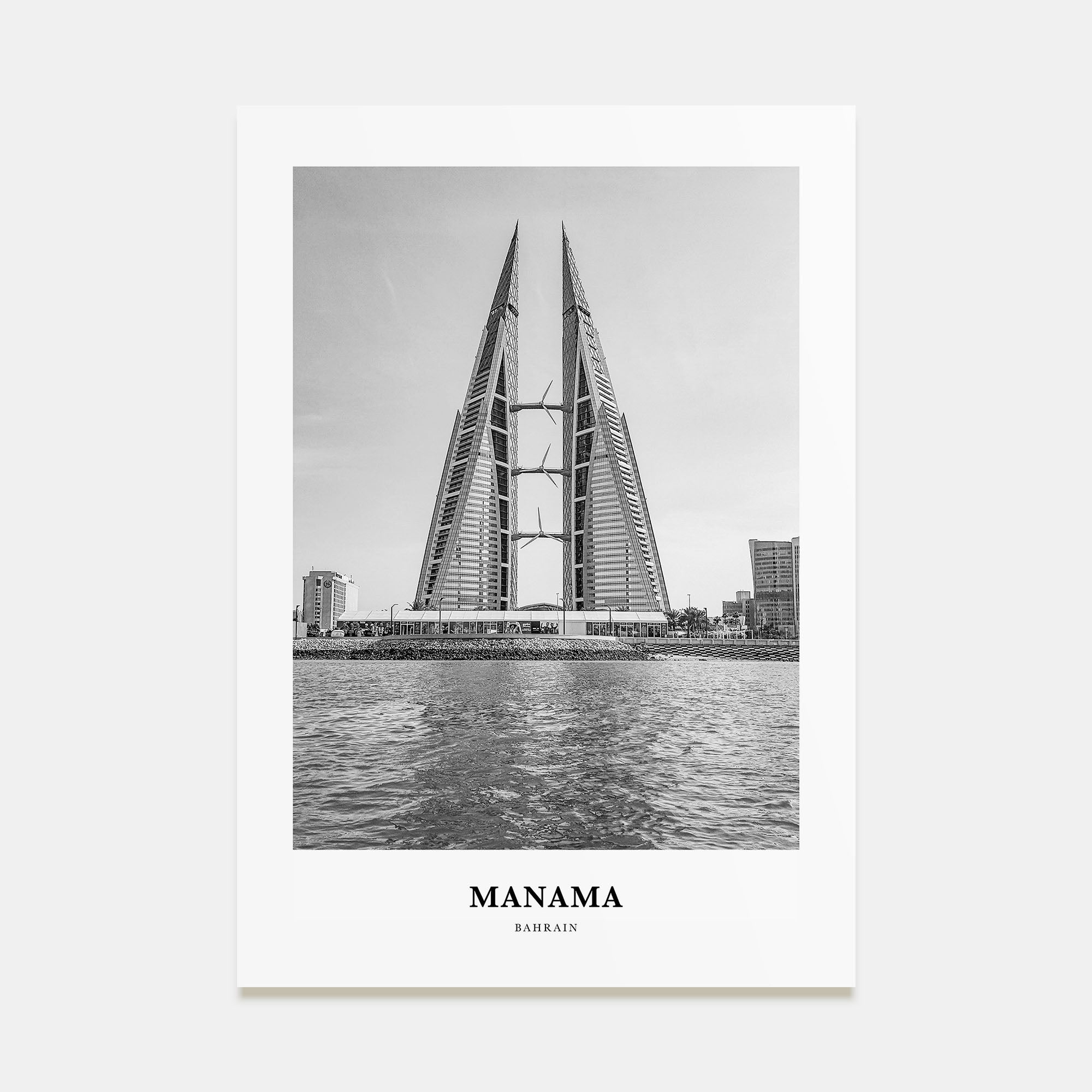 Manama Portrait B&W Poster