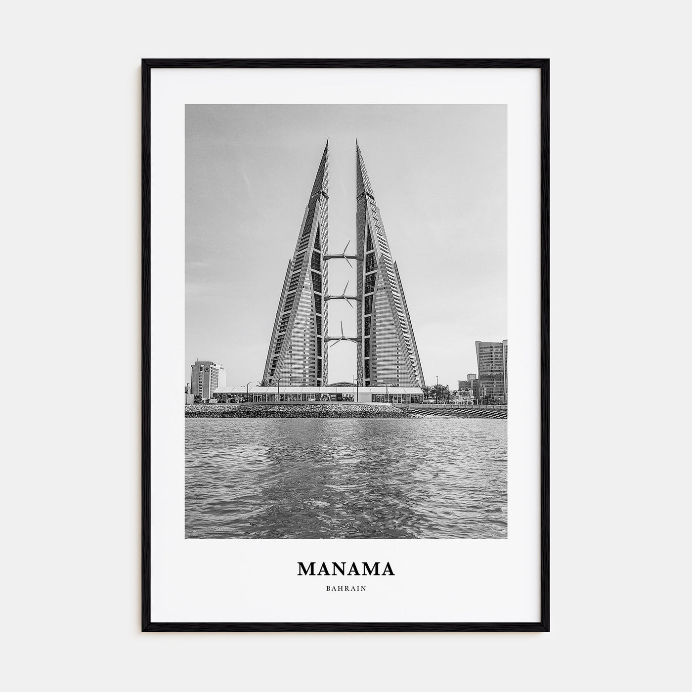 Manama Portrait B&W Poster