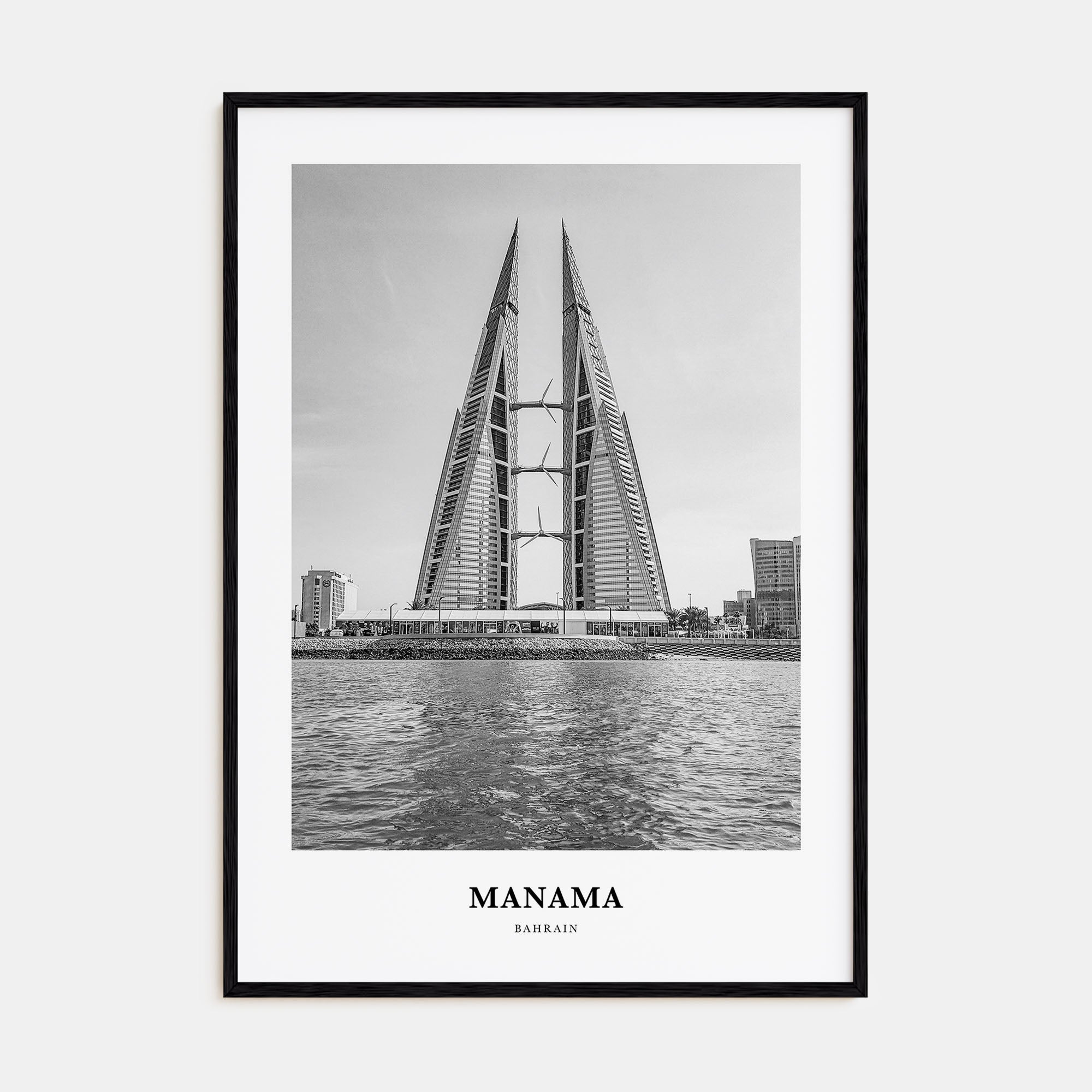 Manama Portrait B&W Poster
