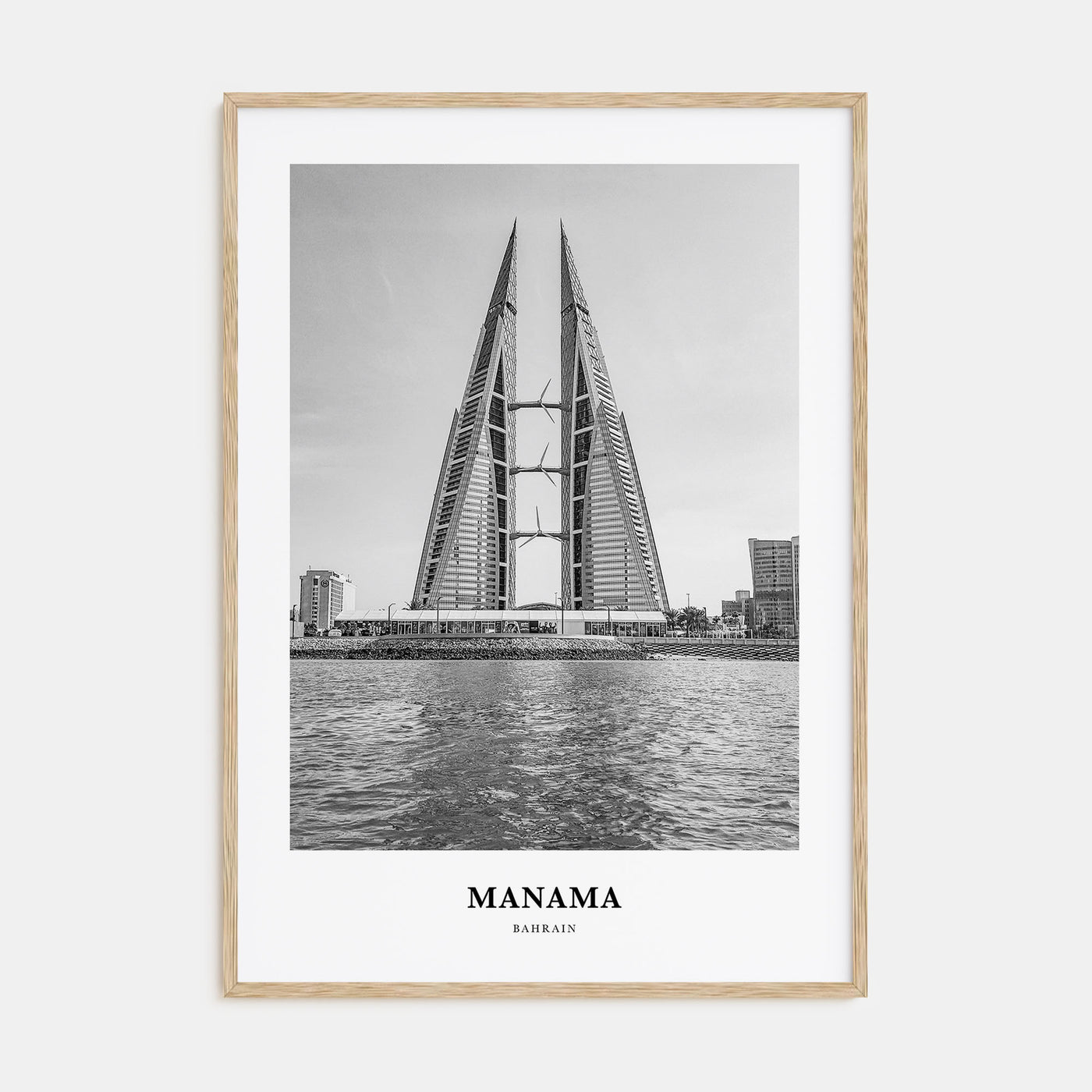 Manama Portrait B&W Poster