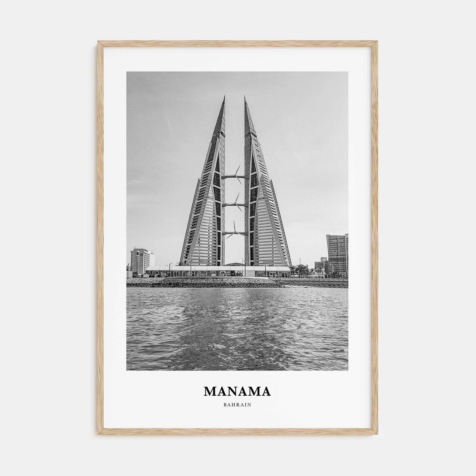 Manama Portrait B&W Poster