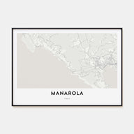 Manarola Map Landscape Poster