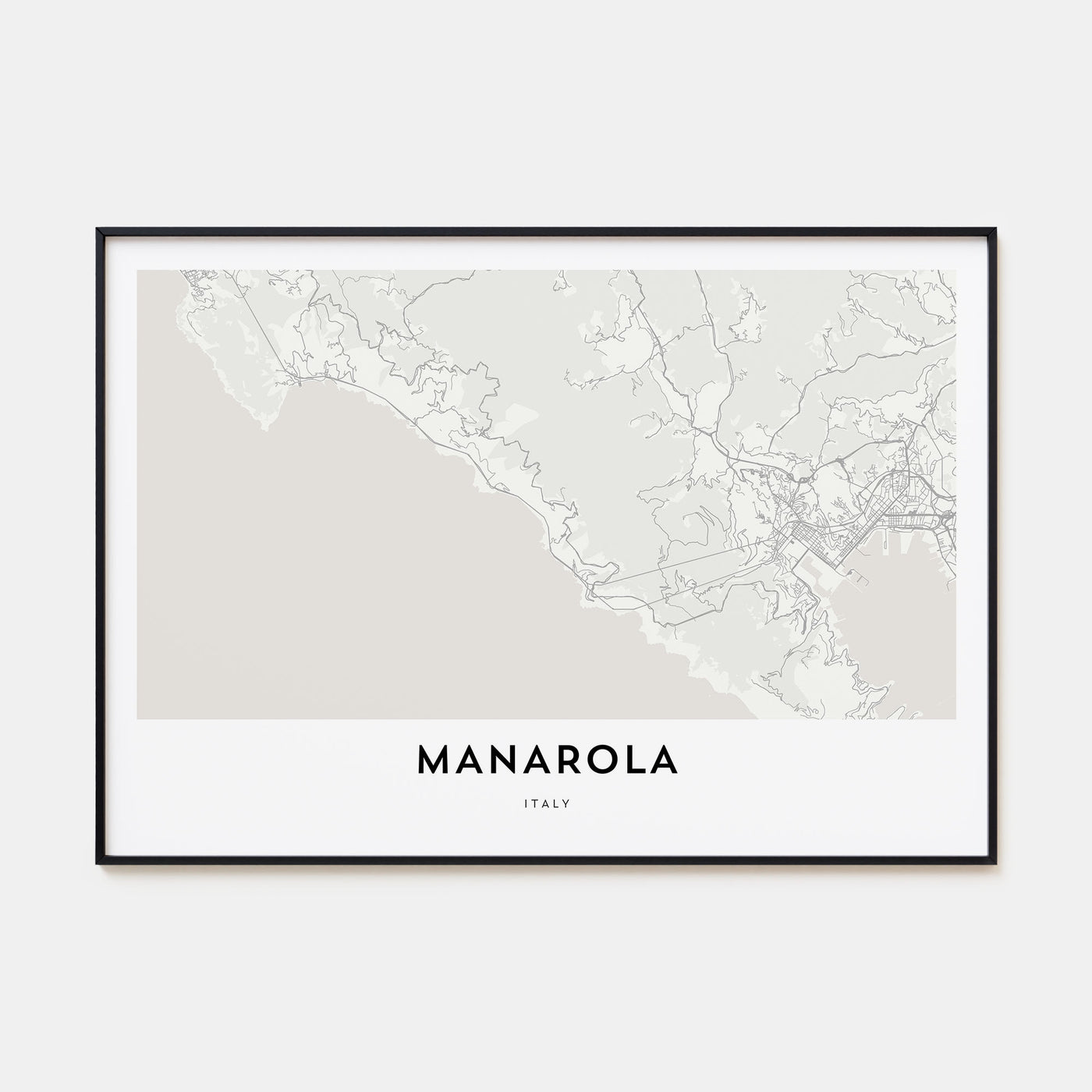 Manarola Map Landscape Poster