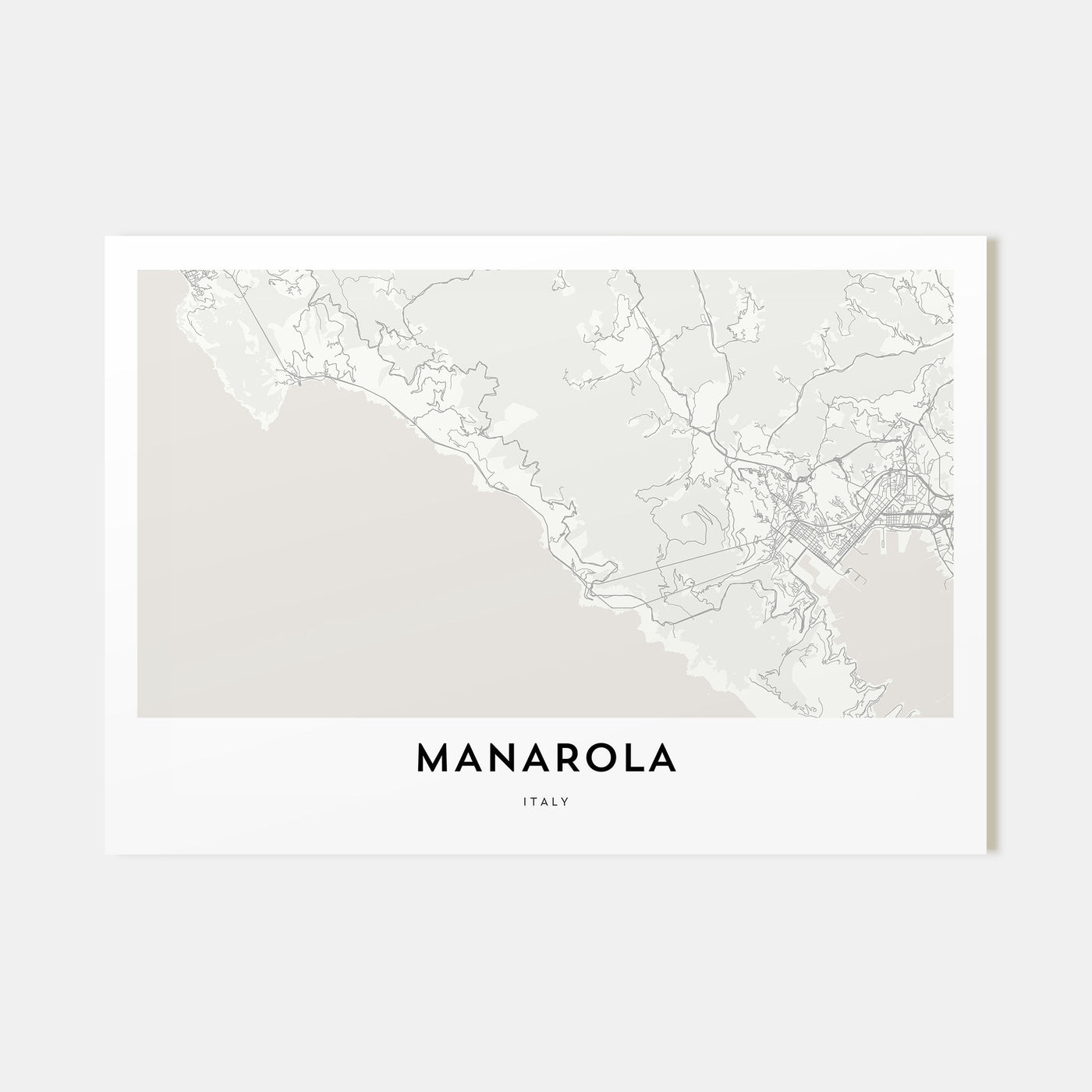 Manarola Map Landscape Poster