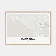 Manarola Map Landscape Poster