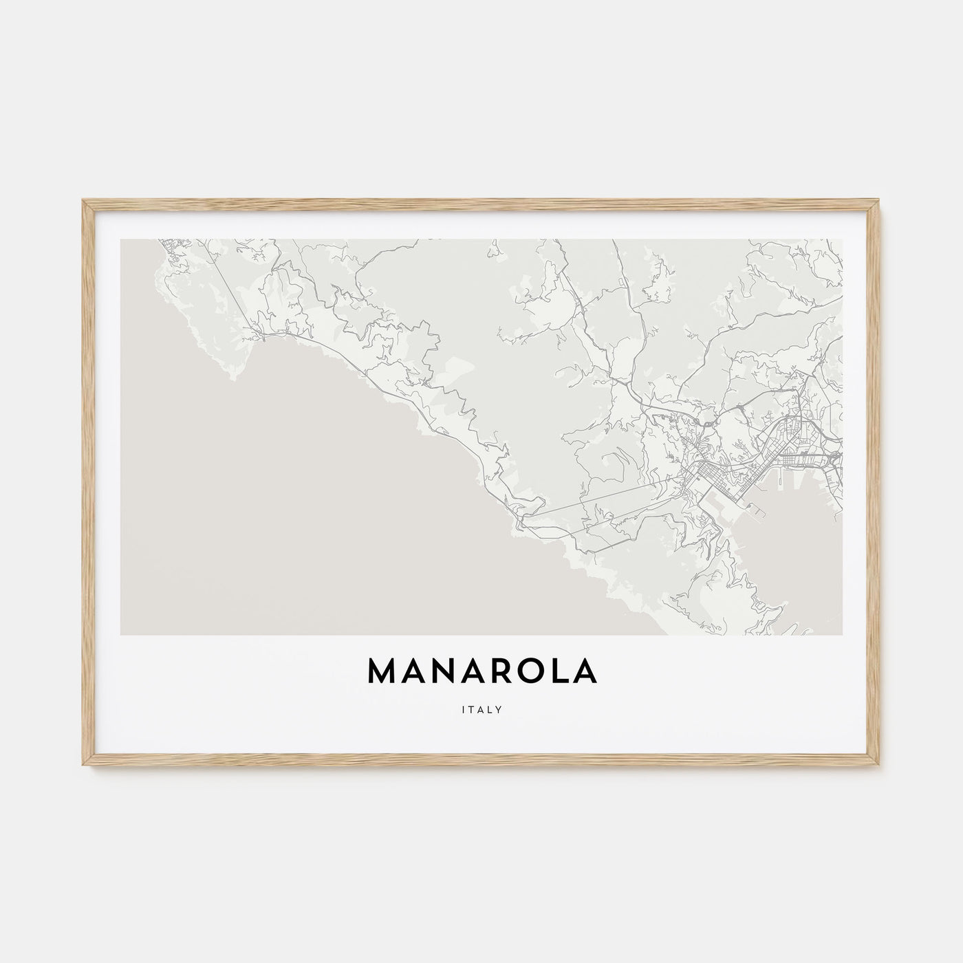 Manarola Map Landscape Poster