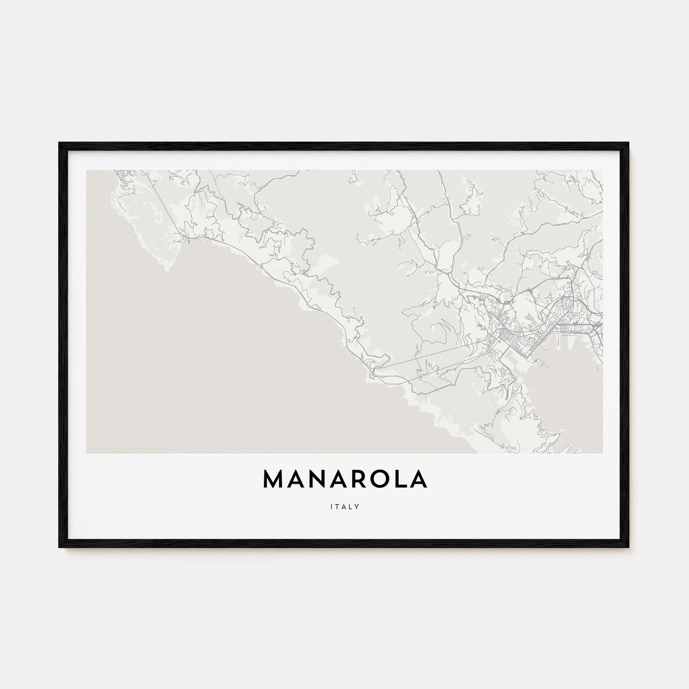 Manarola Map Landscape Poster