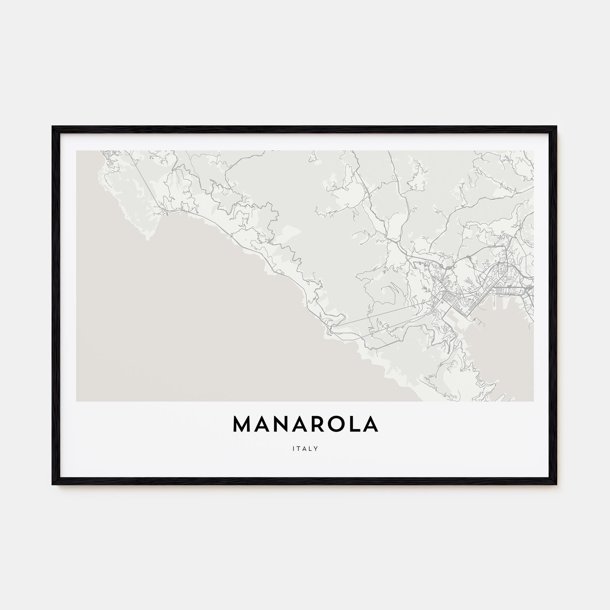 Manarola Map Landscape Poster