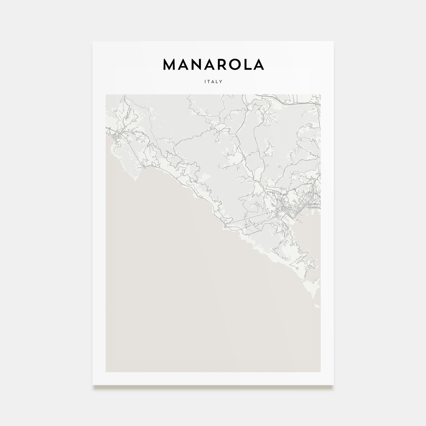 Manarola Map Portrait Poster