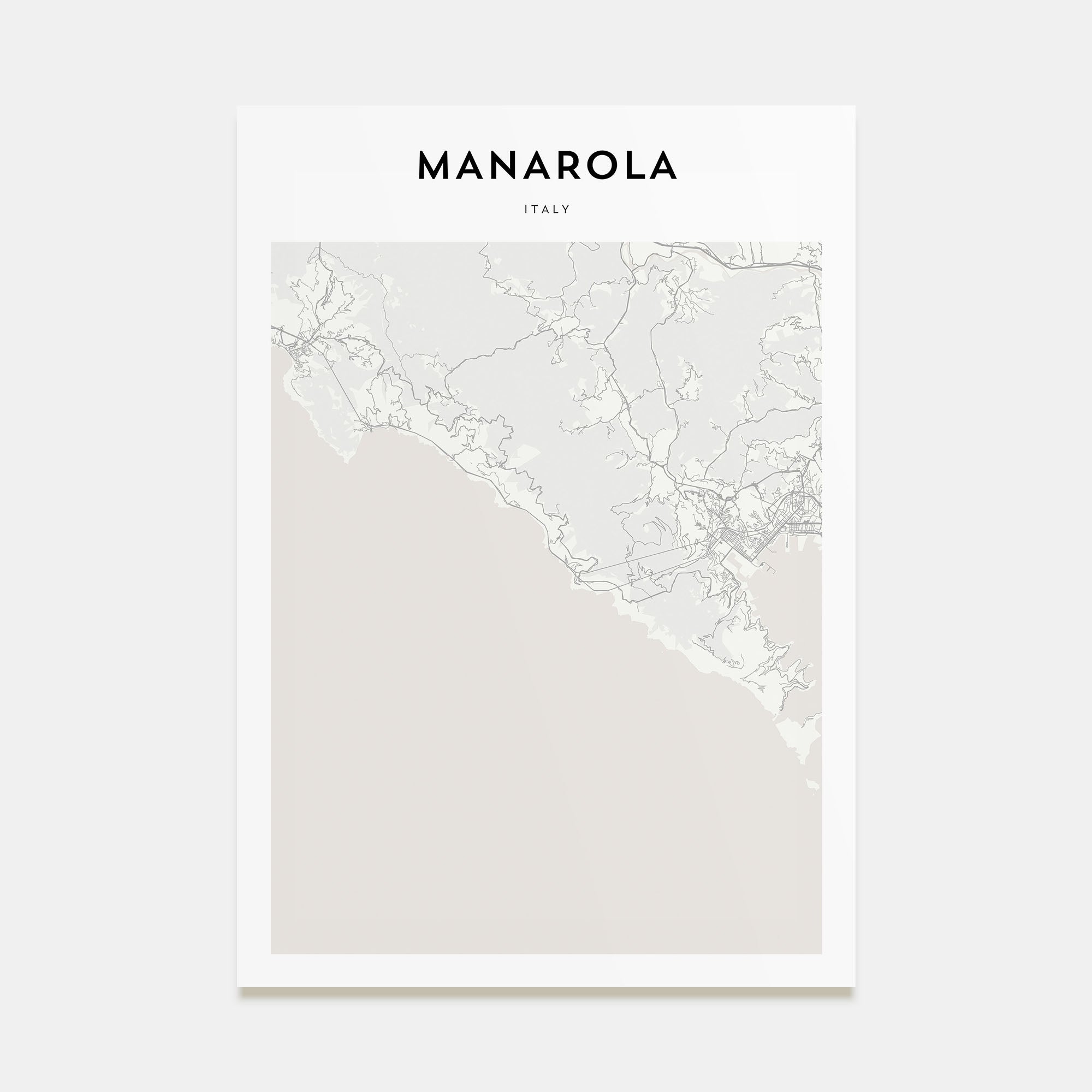 Manarola Map Portrait Poster