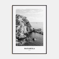 Manarola Portrait B&W Poster