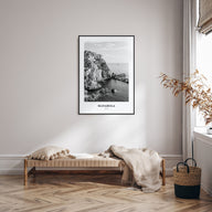 Manarola Portrait B&W Poster