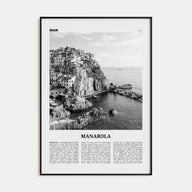 Manarola Travel B&W Poster