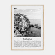 Manarola Travel B&W Poster
