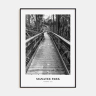 Manatee Park Portrait B&W Poster