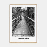 Manatee Park Portrait B&W Poster