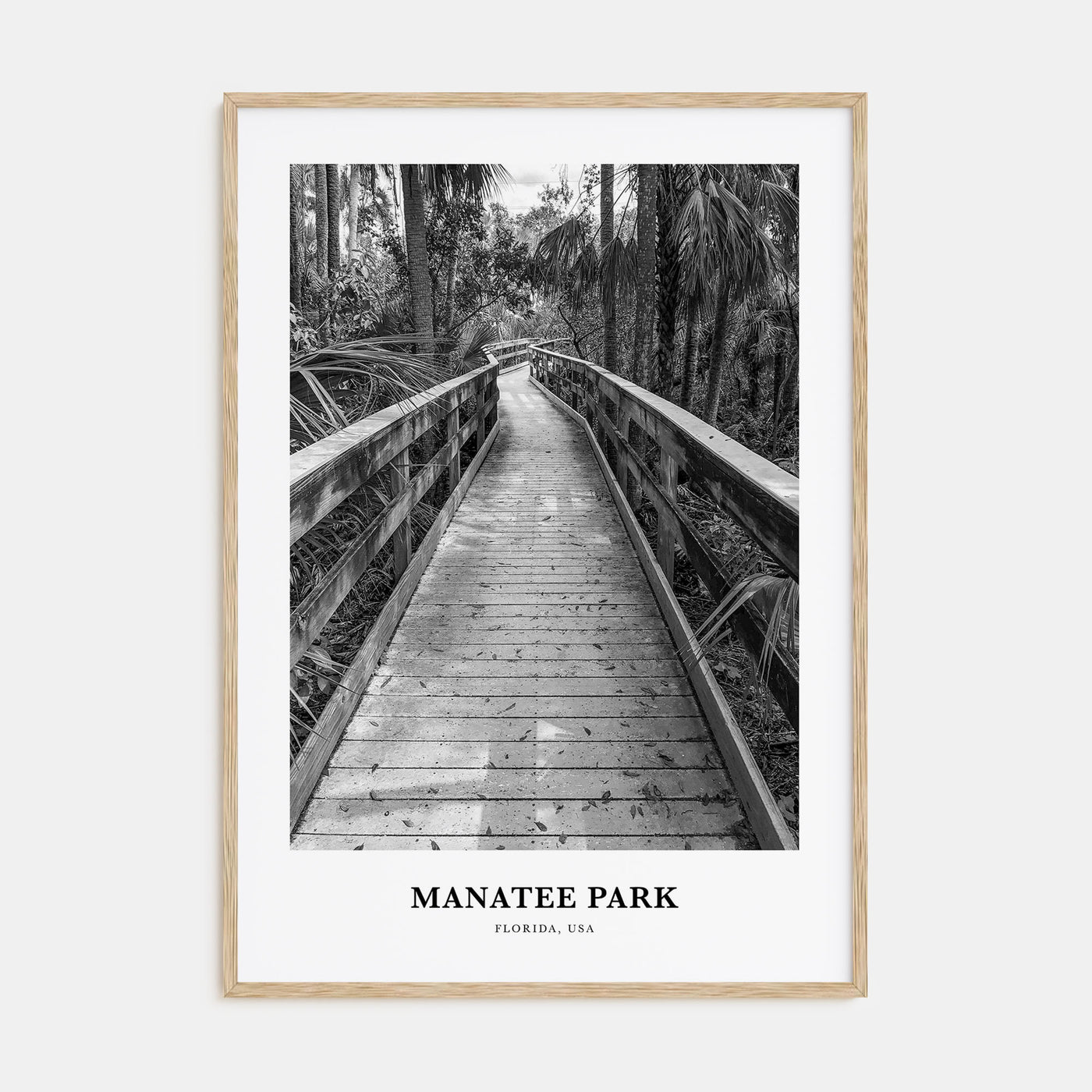 Manatee Park Portrait B&W Poster
