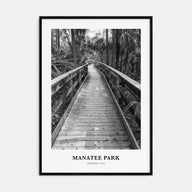 Manatee Park Portrait B&W Poster