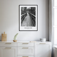 Manatee Park Portrait B&W Poster