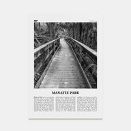 Manatee Park Travel B&W Poster