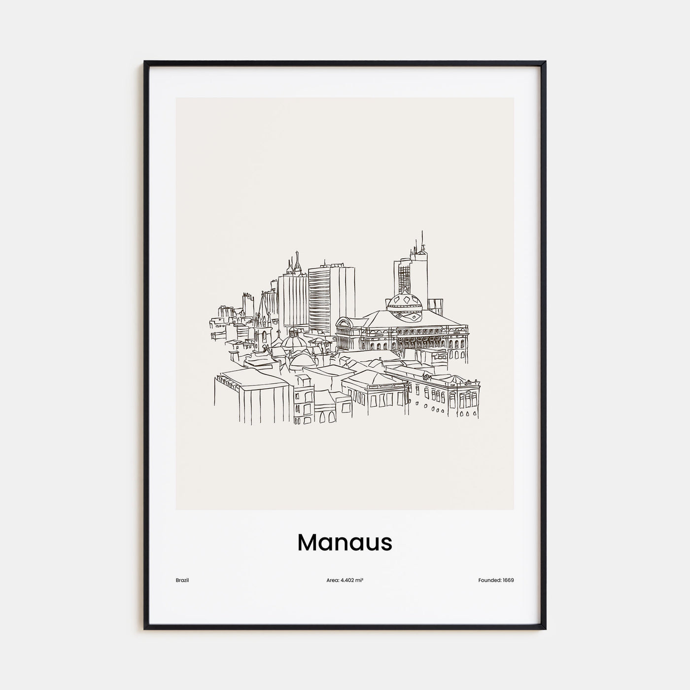 Manaus Drawn Poster