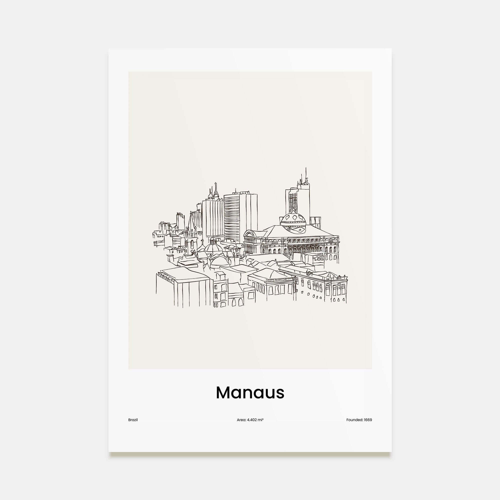 Manaus Drawn Poster