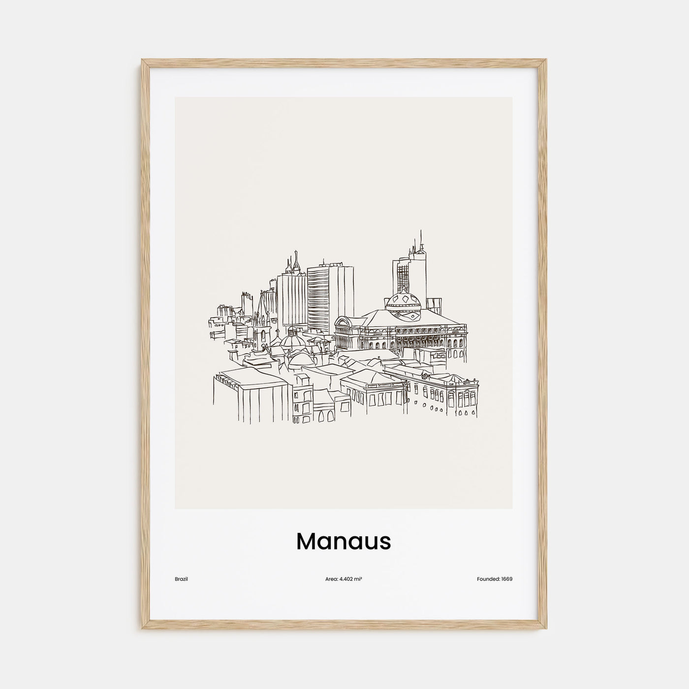 Manaus Drawn Poster