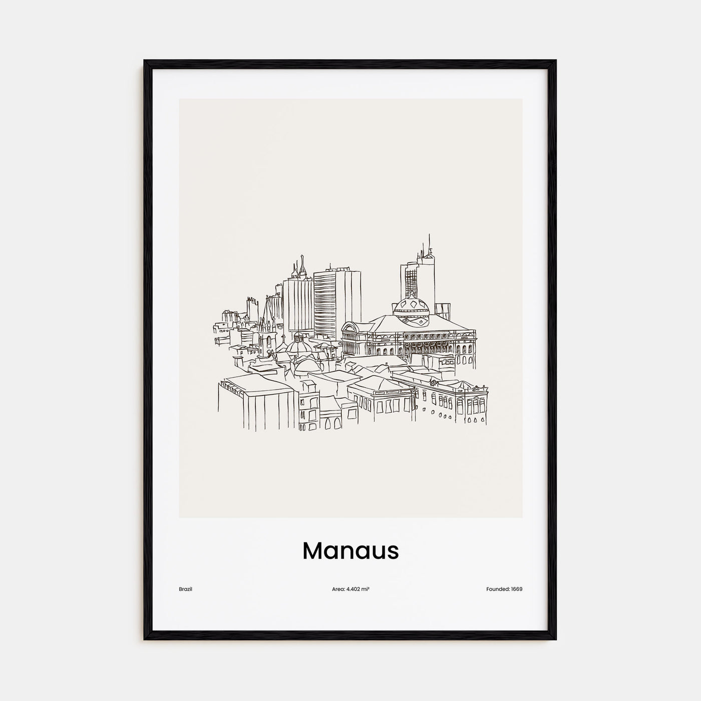 Manaus Drawn Poster