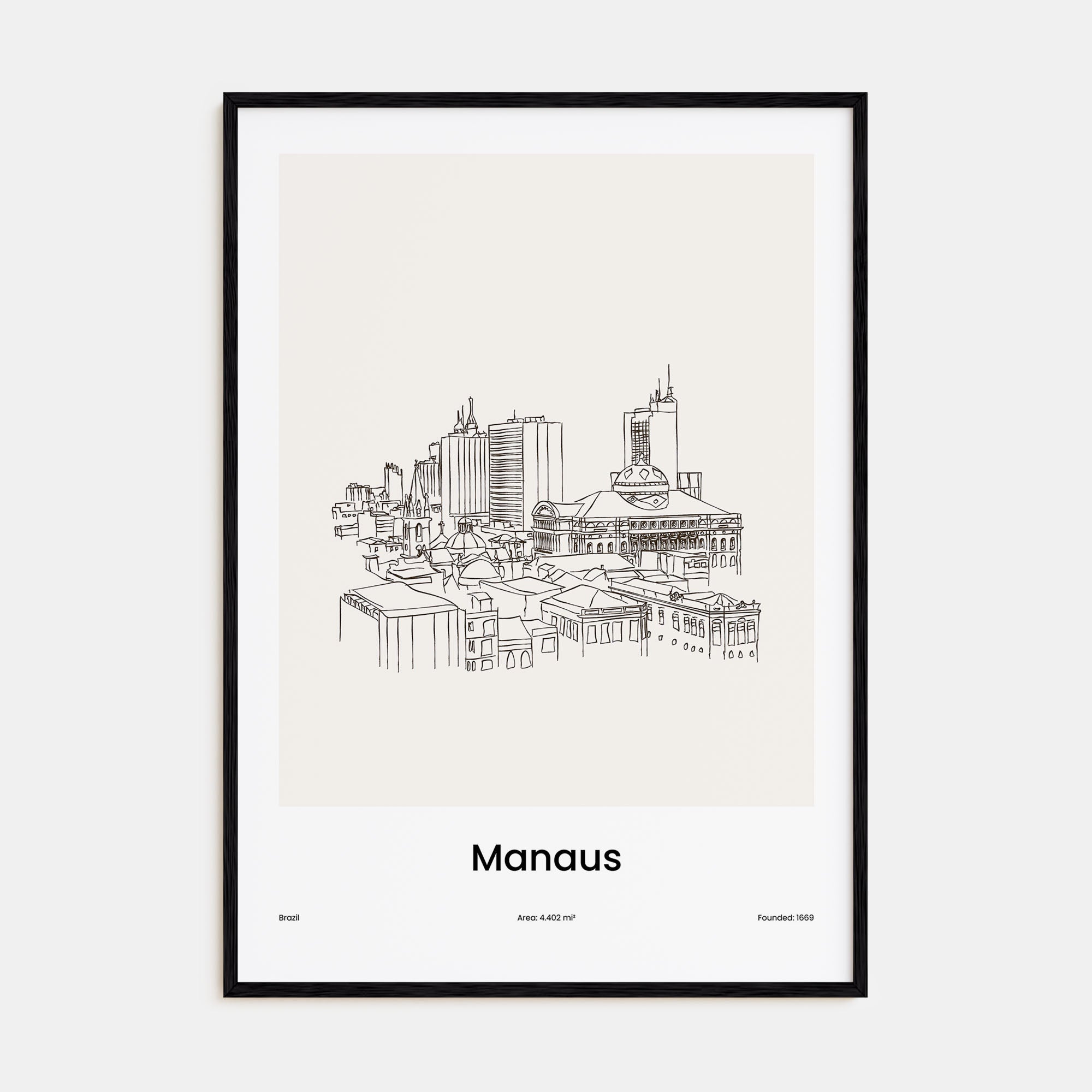 Manaus Drawn Poster