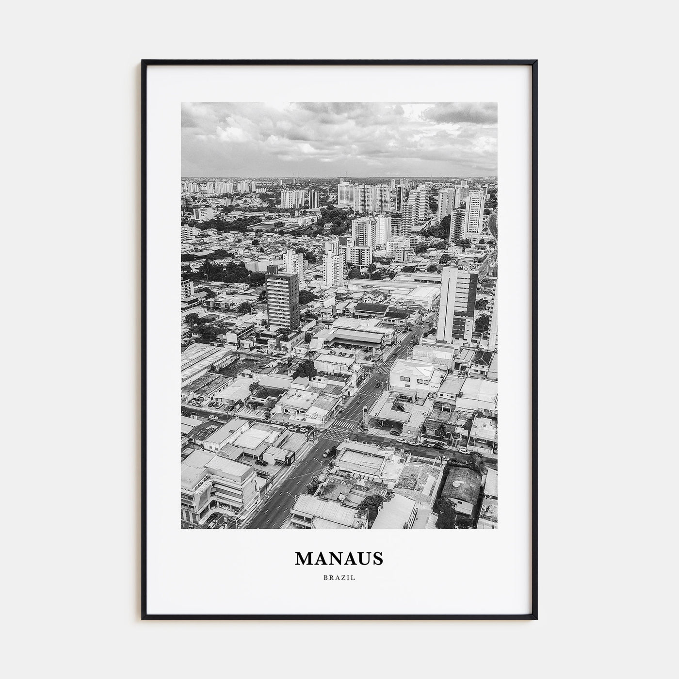 Manaus Portrait B&W Poster