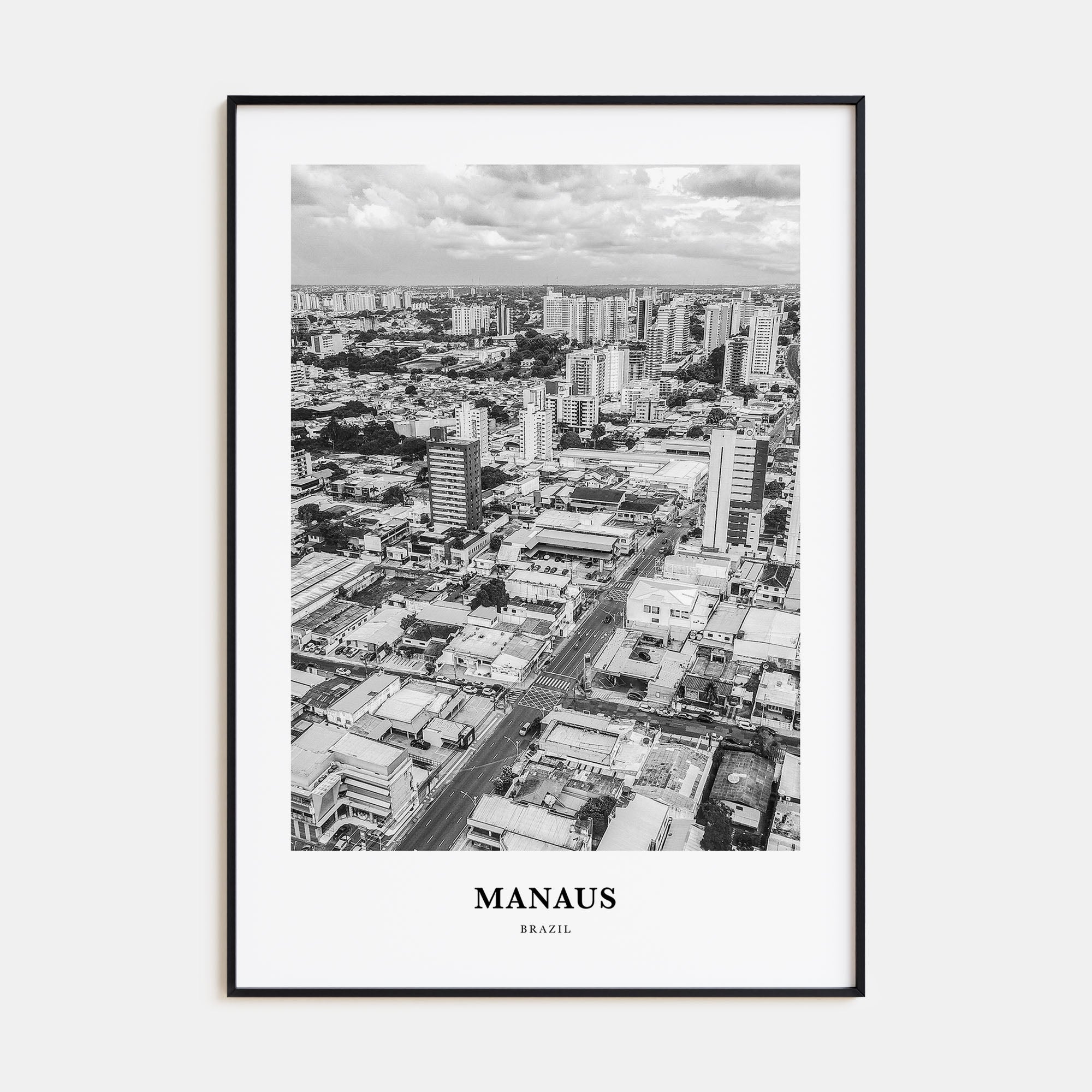 Manaus Portrait B&W Poster