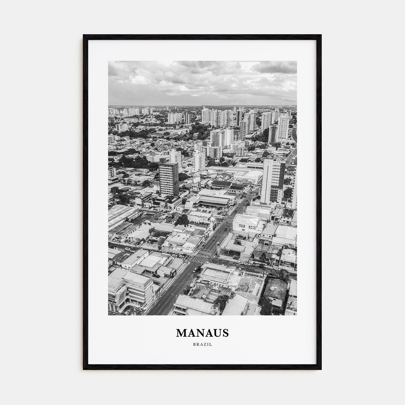 Manaus Portrait B&W Poster