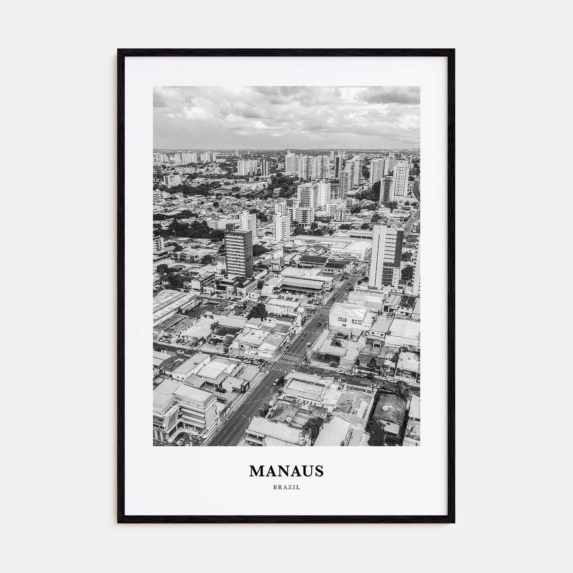 Manaus Portrait B&W Poster