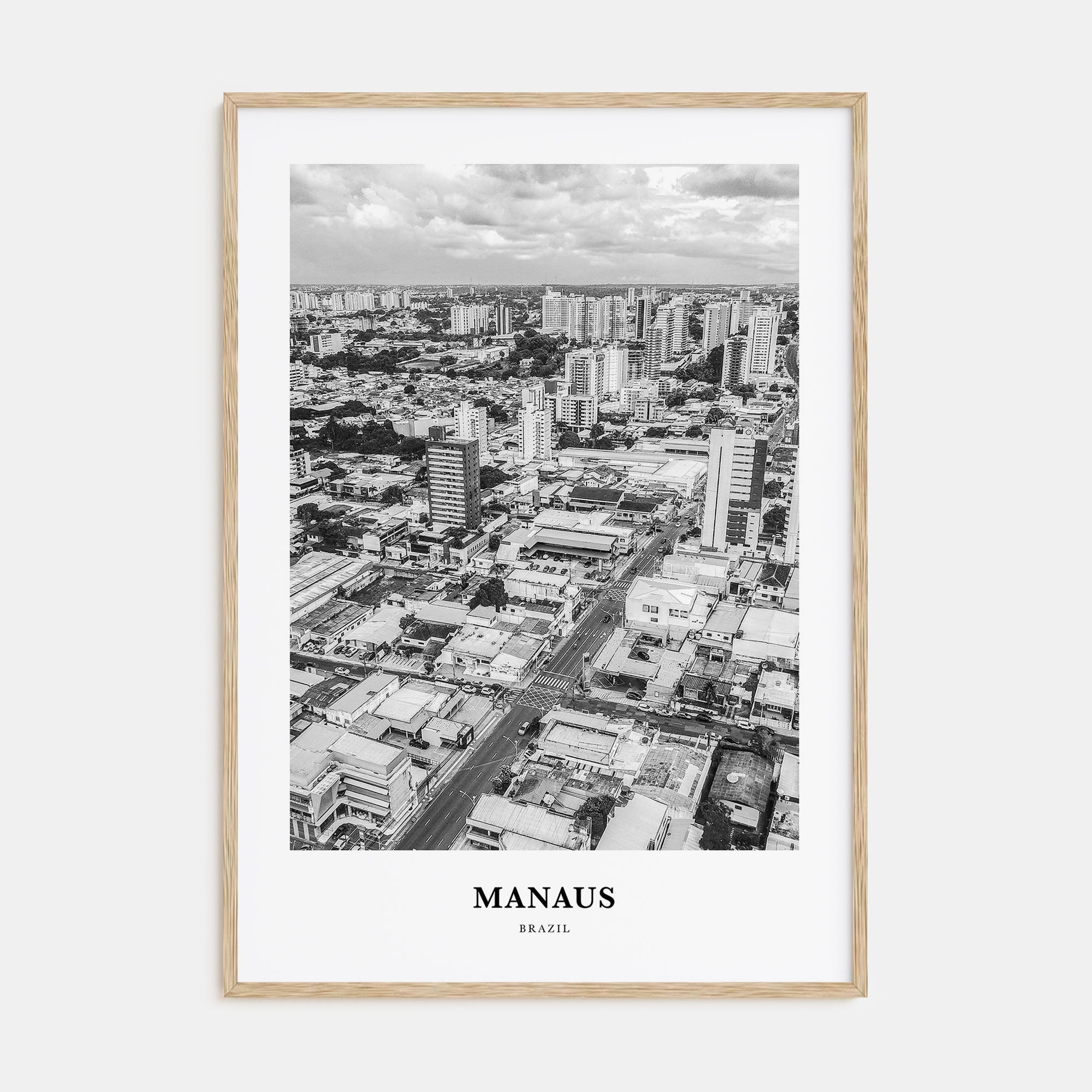 Manaus Portrait B&W Poster