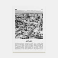 Manaus Travel B&W Poster