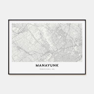 Manayunk Map Landscape Poster