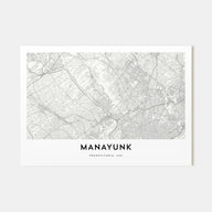 Manayunk Map Landscape Poster