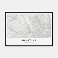 Manayunk Map Landscape Poster