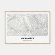 Manayunk Map Landscape Poster