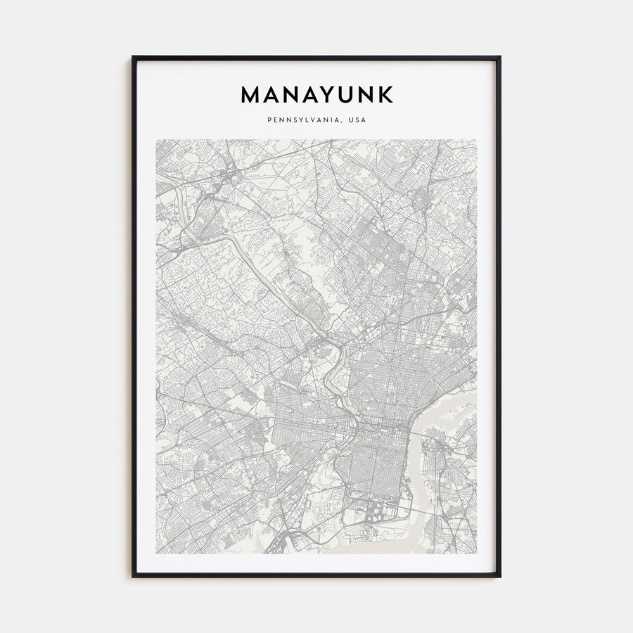 Manayunk Map Portrait Poster